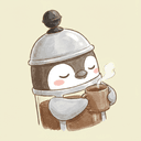 Mocha the Coffee Penguin logo