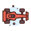 Exploded-view of Formula 1 car logo